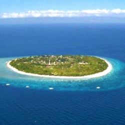 Picture of the island of Bohol and the surrounding ocean. 