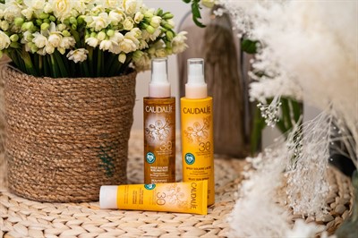 Picture of Caudalie reef-safe sunscreen products. 