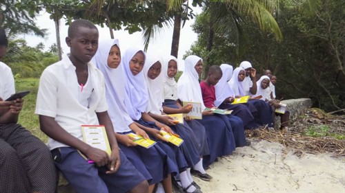 Picture of Furaha's beach cleaning team. 