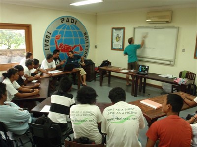 Picture of a training workshop led by the Green Fins team in Indonesia. 