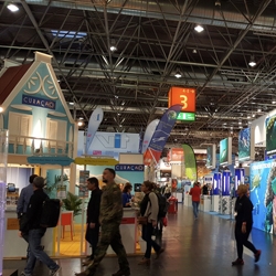 Picture of people walking around the Boot Show in Dusseldorf, Germany. 