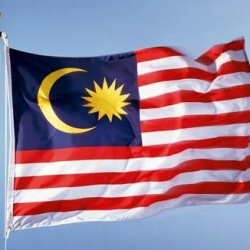 Picture of the Malaysian flag. 