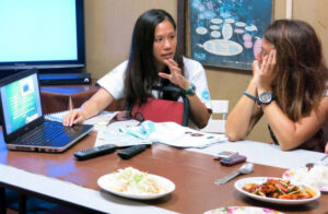 Picture of the Green Fins Malaysia team having a meeting. 