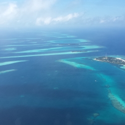 Picture of the ocean in the Maldives. 