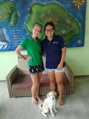 Photo of Green Fins assessor Melissa Hobson with Jesie Tan from Legend diving Lembongan