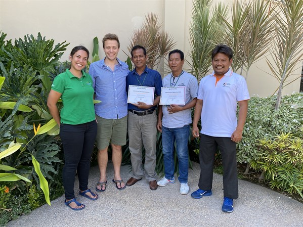 Picture of the Reef-World team with the future Green Fins Timor-Leste team. 