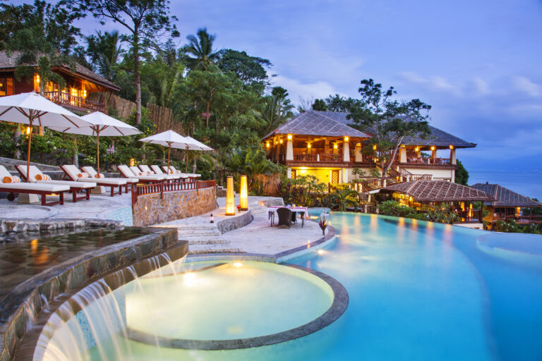 A pool view of Bunaken Oasis Dive Resort