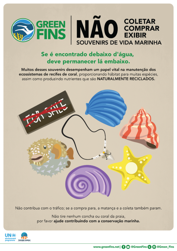 Marine Souvenirs poster (Portuguese - Português)